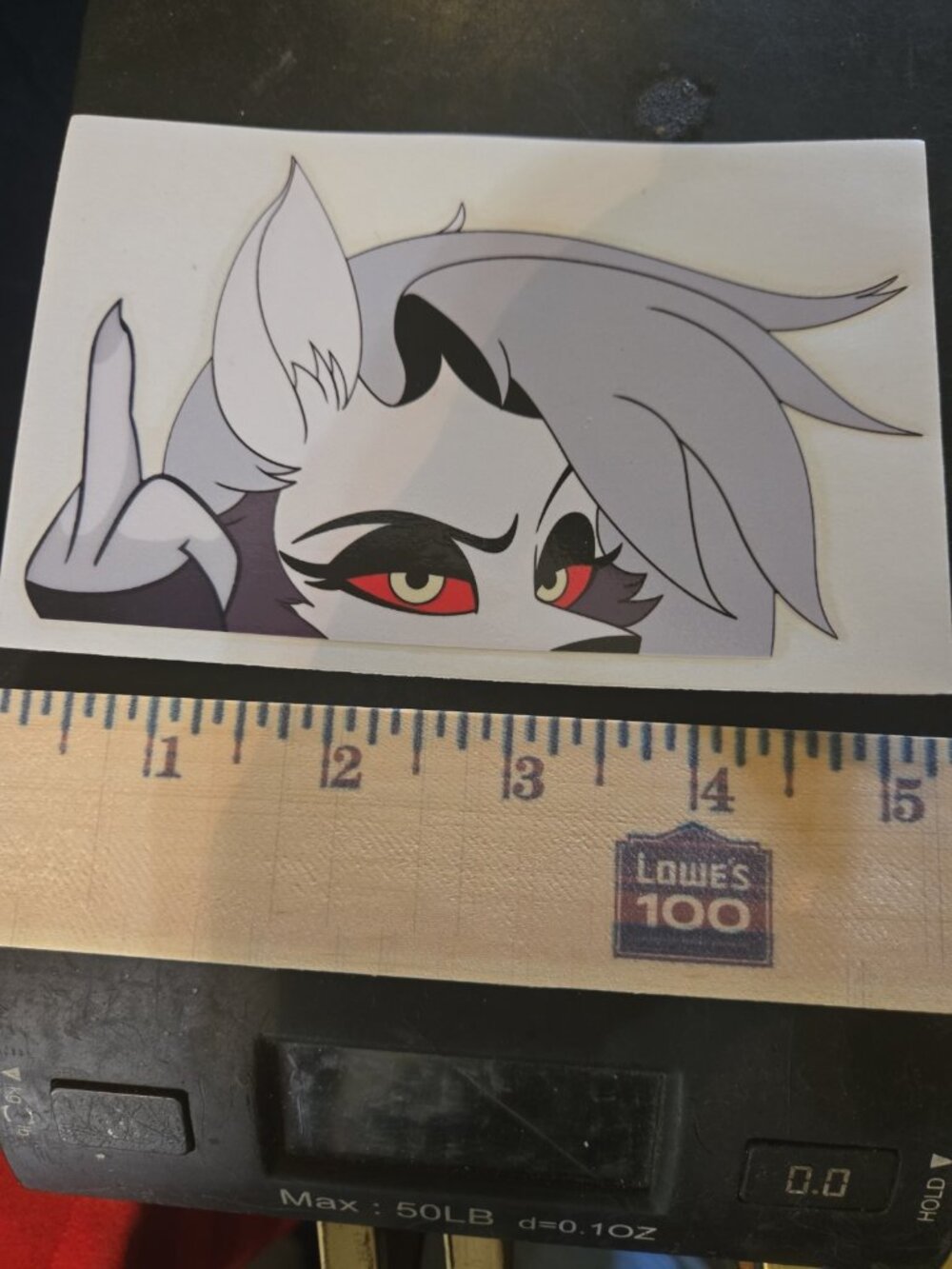 Rude Loona Helluva Boss Weatherproof Anime Sticker 5" Car Peeker Decal